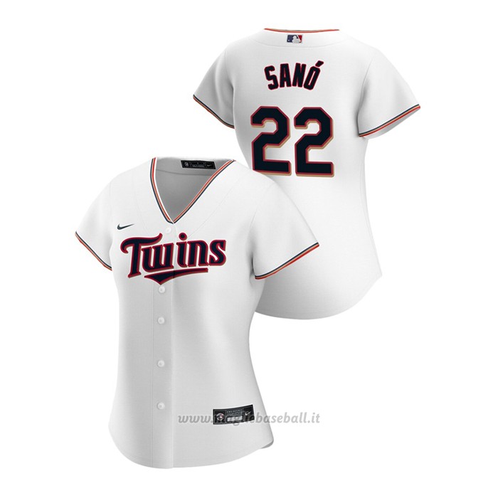 Maglia Baseball Donna Minnesota Twins Miguel Sano 2020 Replica Primera Bianco
